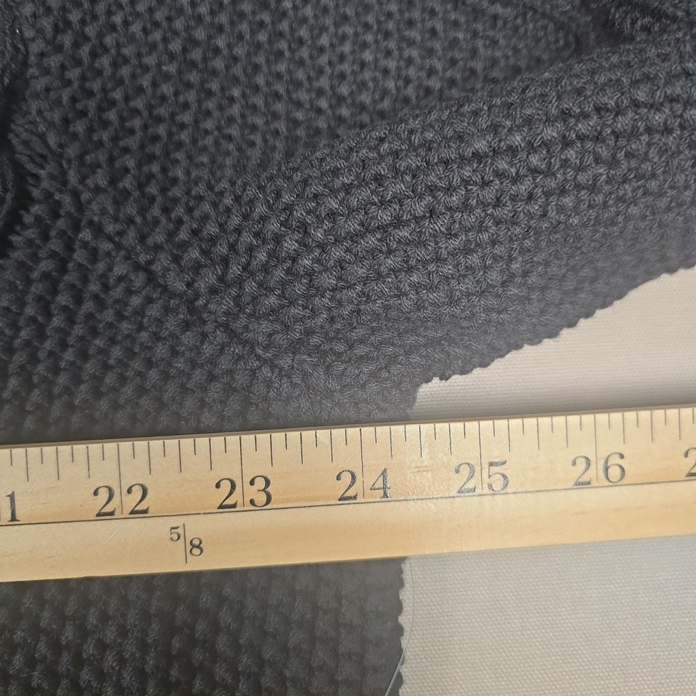 Lucky Brand Full Zip Cotton Sweater Men XL Cable Knit Black -New With Tag - Picture 9 of 11